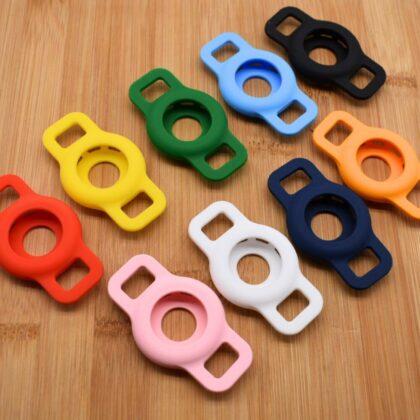 Airtag Holder for Pet Dogs Cat Collars Lightweight Silicone Airtag Tracker Holder for Small Pet