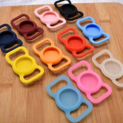 Silicone Air Tag Holder For Pets Collar Glow in the Dark AirTag Case Holder Pet ID Tags
