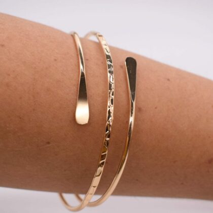 Ladies Layered Arm Cuff Bangle Gold Boho Jewellery Bracelet Adjustable Upper Arm Band Gold Silver